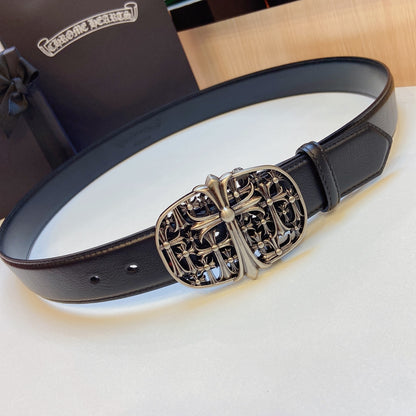 CHROME HEARTS Oval Cross Belt-3.7cm