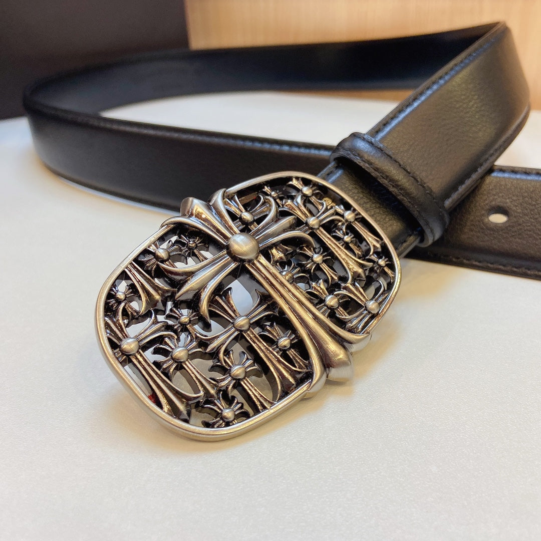 CHROME HEARTS Oval Cross Belt-3.7cm