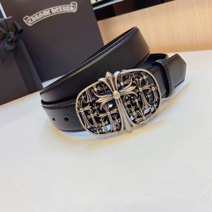 CHROME HEARTS Oval Cross Belt-3.7cm