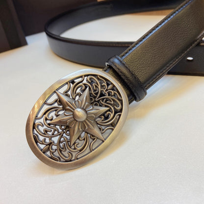 CHROME HEARTS Oval Cross Belt-3.7cm