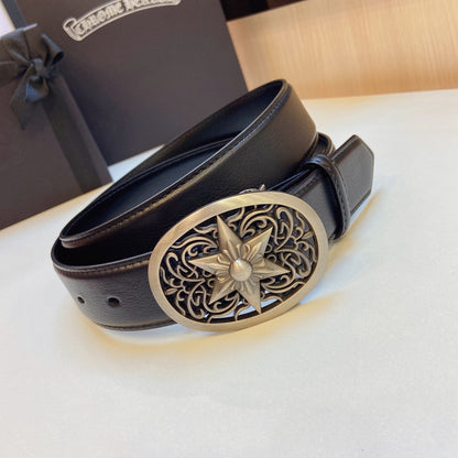 CHROME HEARTS Oval Cross Belt-3.7cm