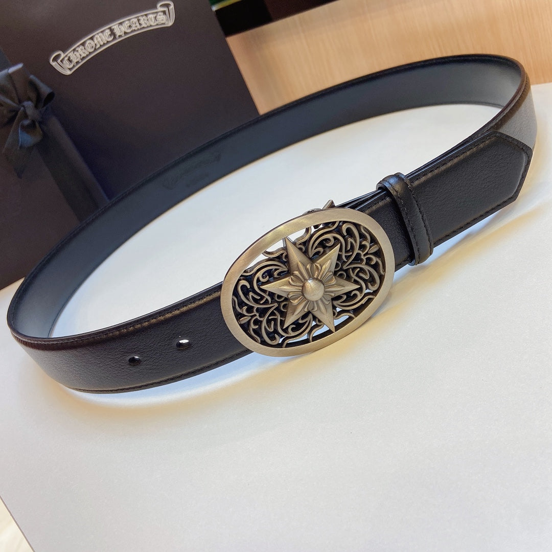 CHROME HEARTS Oval Cross Belt-3.7cm