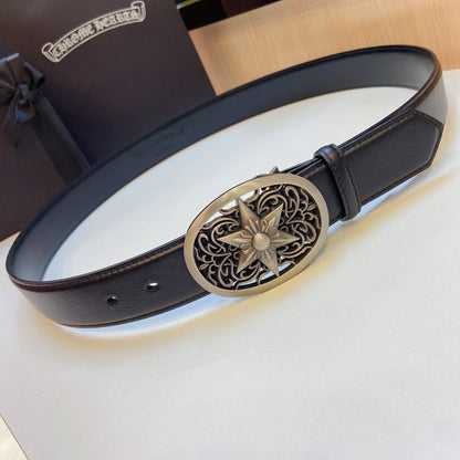 CHROME HEARTS Oval Cross Belt-3.7cm