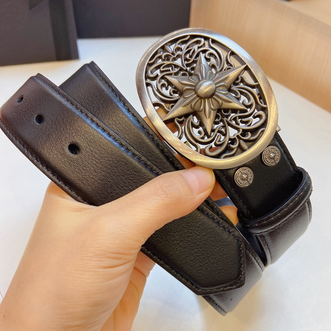 CHROME HEARTS Oval Cross Belt-3.7cm