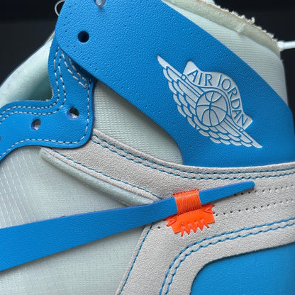 【LJR】Off-White × Nike Air Jordan 1 High UNC "White/Dark Powder Blue"LJR
