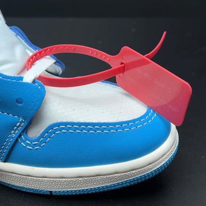 【LJR】Off-White × Nike Air Jordan 1 High UNC "White/Dark Powder Blue"LJR