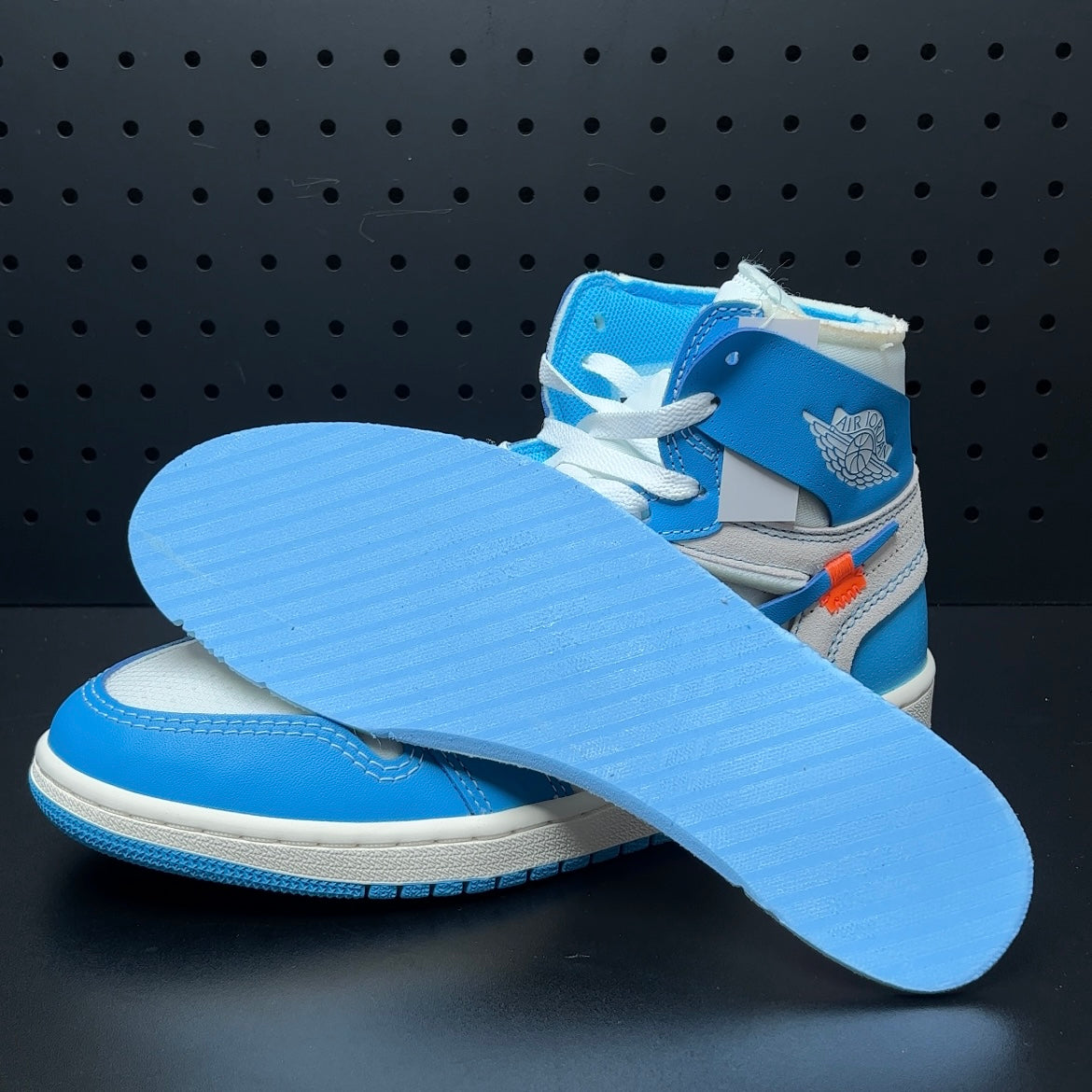【LJR】Off-White × Nike Air Jordan 1 High UNC "White/Dark Powder Blue"LJR