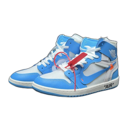 【LJR】Off-White × Nike Air Jordan 1 High UNC "White/Dark Powder Blue"LJR