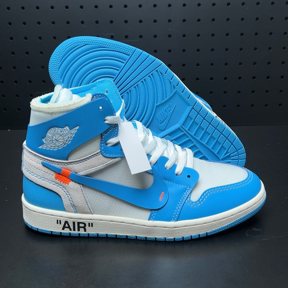 【LJR】Off-White × Nike Air Jordan 1 High UNC "White/Dark Powder Blue"LJR