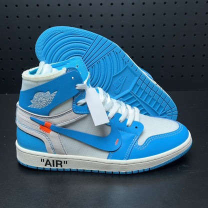 【LJR】Off-White × Nike Air Jordan 1 High UNC "White/Dark Powder Blue"LJR