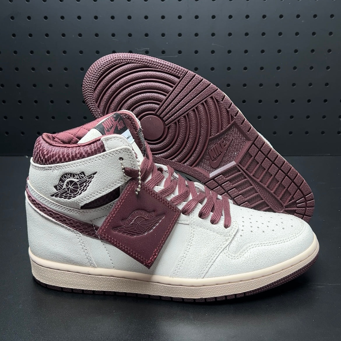【LJR】A Ma Maniere × Nike Air Jordan 1 RETRO High OG "Sail and Burgundy" LJR