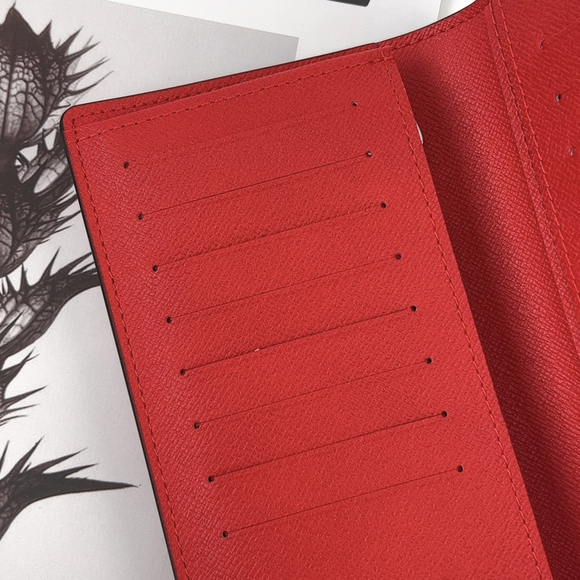 Louis Vuitton x Supreme Portefeuille Brazza Long Wallet in Red Epi Leather