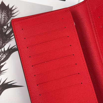 Louis Vuitton x Supreme Portefeuille Brazza Long Wallet in Red Epi Leather