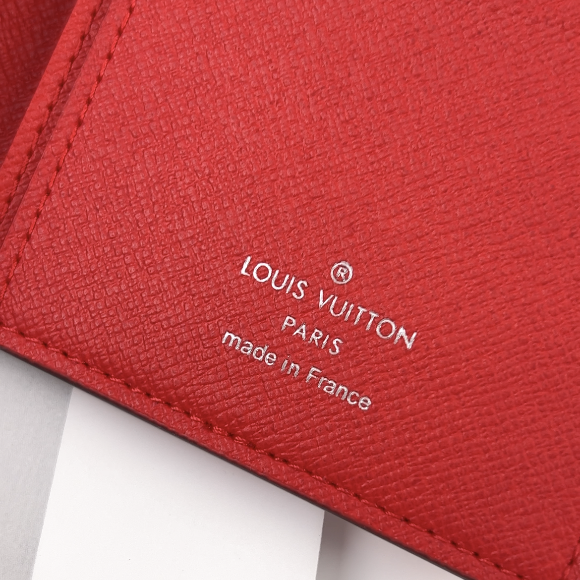 Louis Vuitton x Supreme Portefeuille Brazza Long Wallet in Red Epi Leather