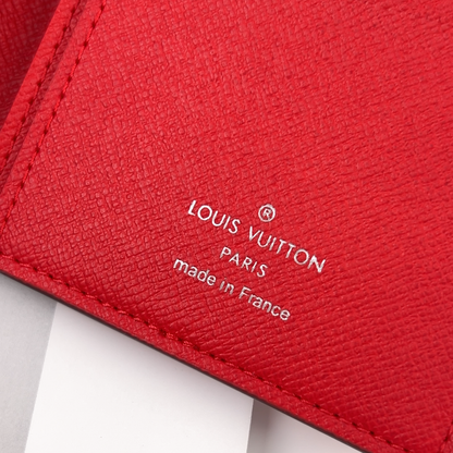 Louis Vuitton x Supreme Portefeuille Brazza Long Wallet in Red Epi Leather