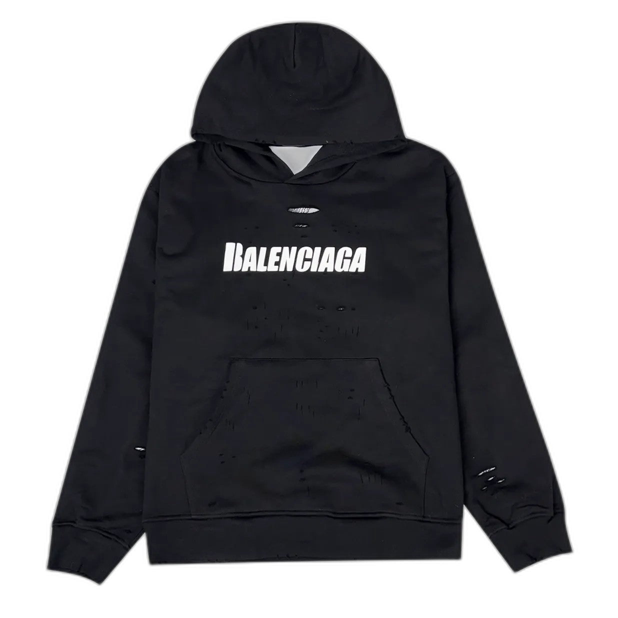Balenciaga Caps SS22 logo hole-effect fleece sweatshirt