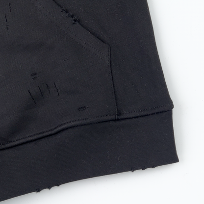 Balenciaga Caps SS22 logo hole-effect fleece sweatshirt
