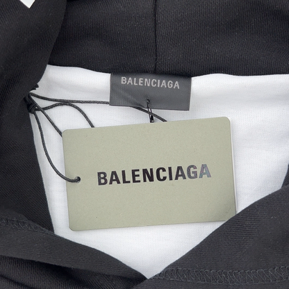 Balenciaga Caps SS22 logo hole-effect fleece sweatshirt