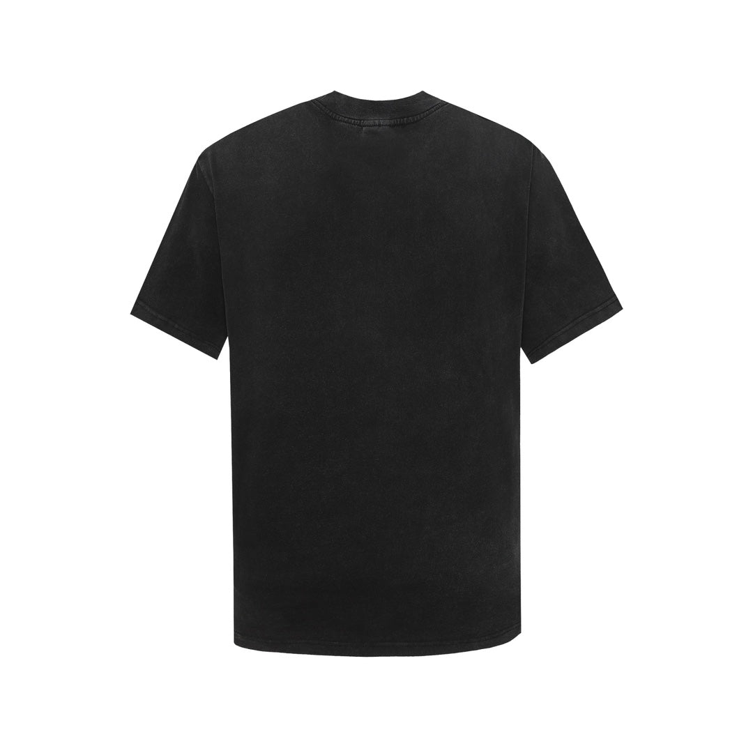 BALENCIAGA Belleville T-Shirt Oversized in Washed Faded Vintage Jersey "Black
