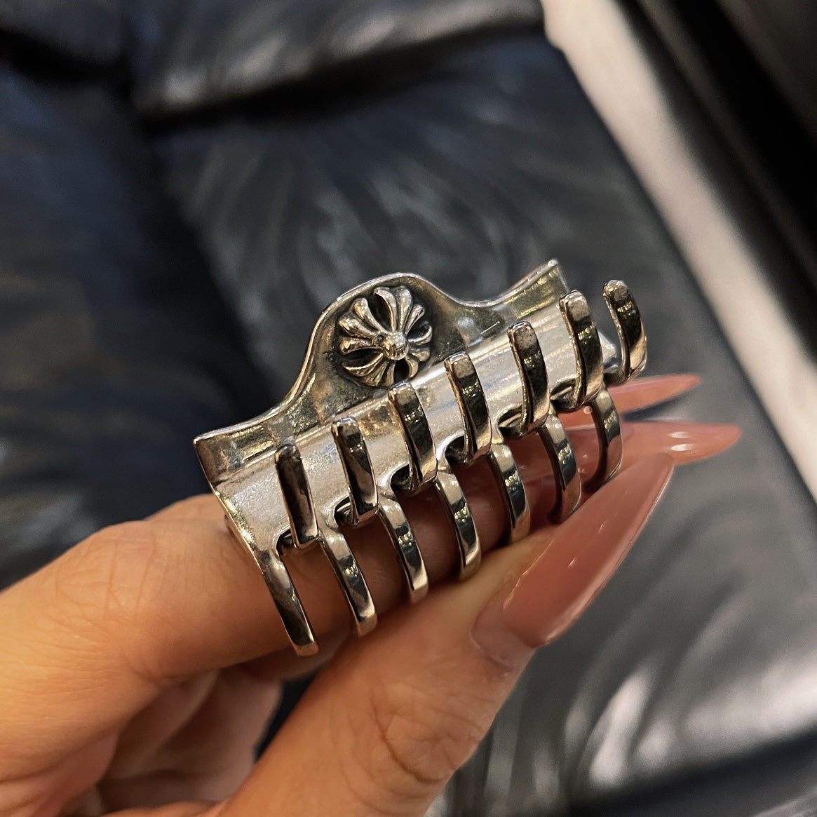 Chrome Hearts Cross flower element large hairpin