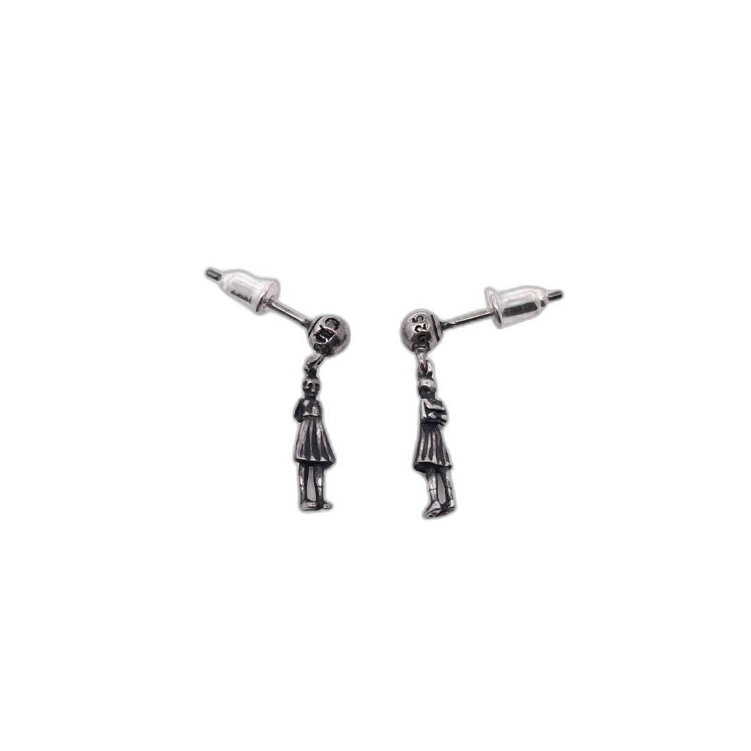 Chrome Hearts foti Miss Skeleton earrings