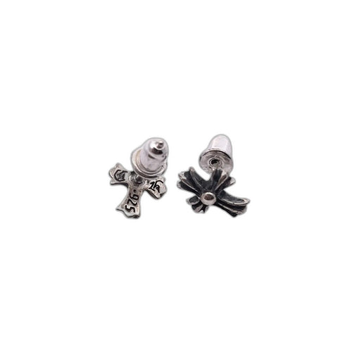 CHROME HEARTS Long Cross Flower Earrings