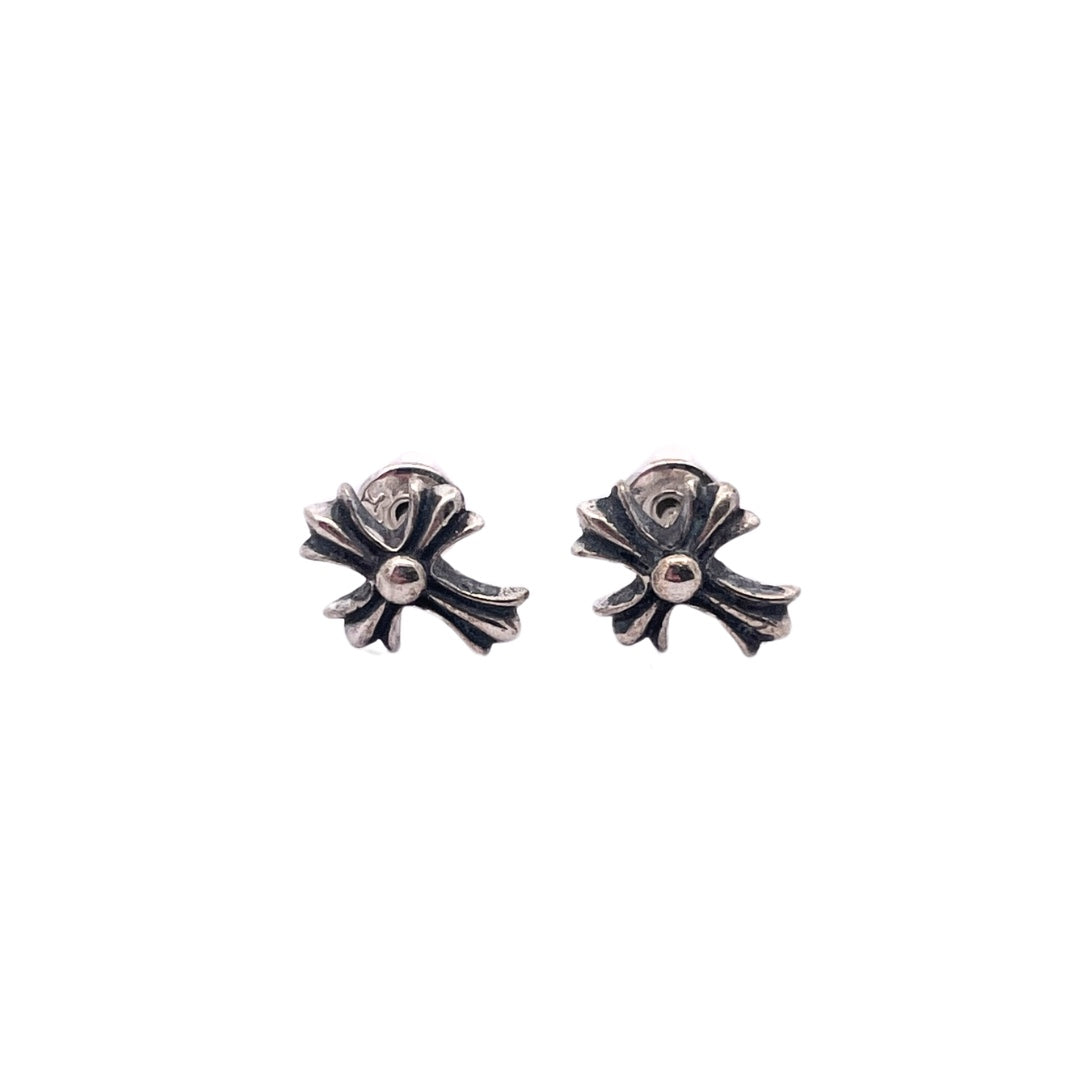 CHROME HEARTS Long Cross Flower Earrings