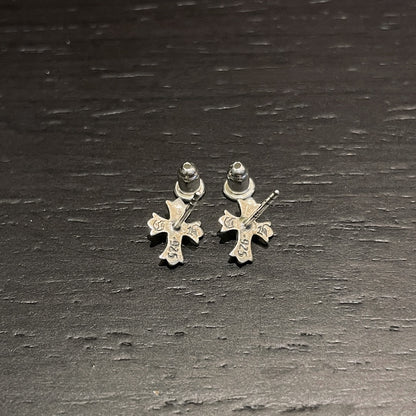 CHROME HEARTS Long Cross Flower Earrings