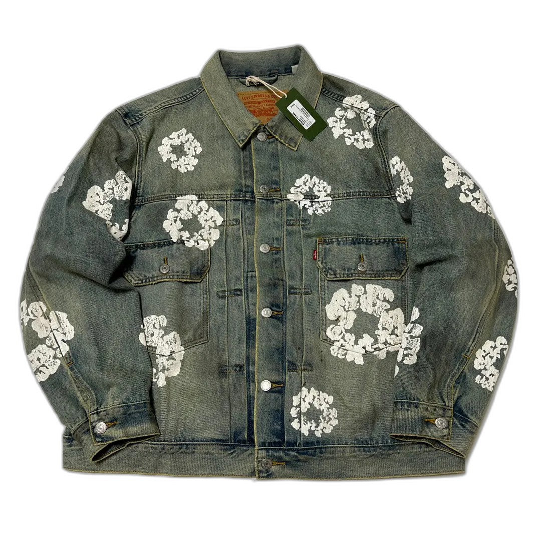 Denim Tears Men's Dirty Wash Wreath Type-2 Jacket