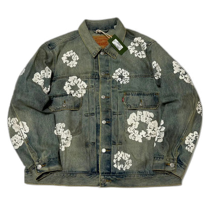 Denim Tears Men's Dirty Wash Wreath Type-2 Jacket