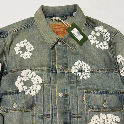 Denim Tears Men's Dirty Wash Wreath Type-2 Jacket