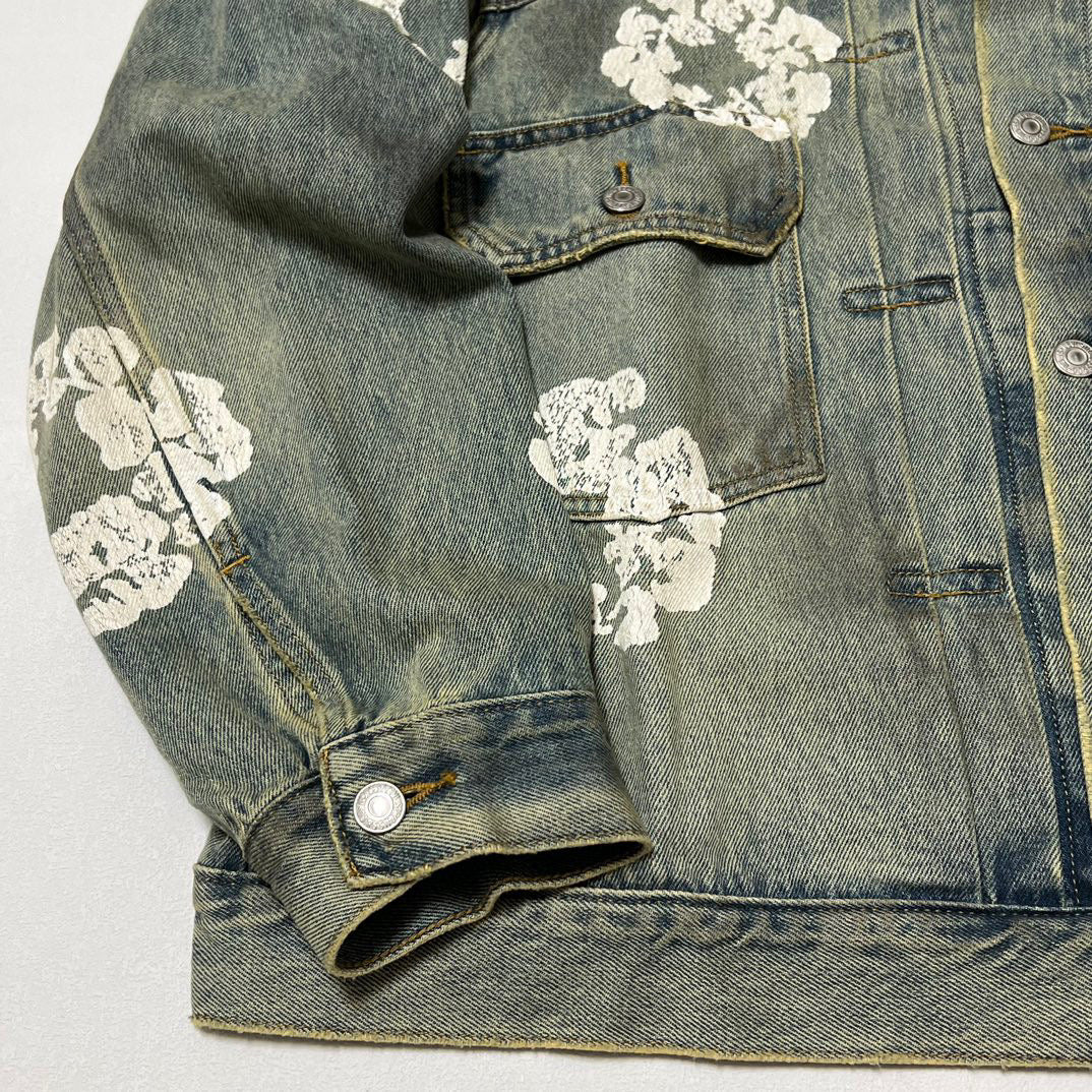 Denim Tears Men's Dirty Wash Wreath Type-2 Jacket