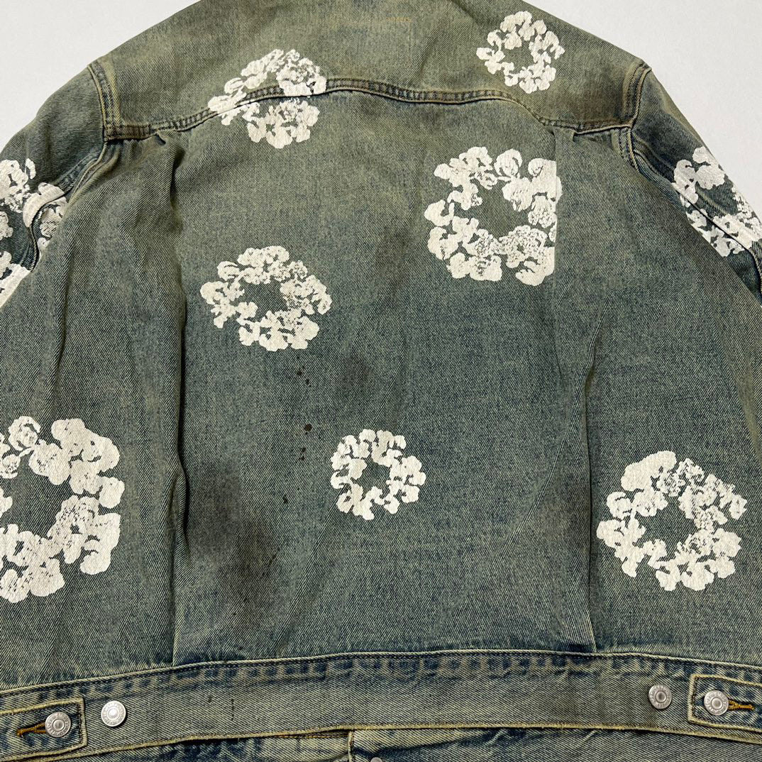 Denim Tears Men's Dirty Wash Wreath Type-2 Jacket