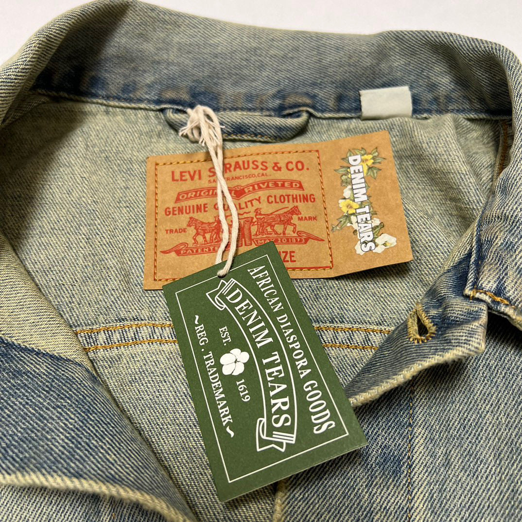 Denim Tears Men's Dirty Wash Wreath Type-2 Jacket