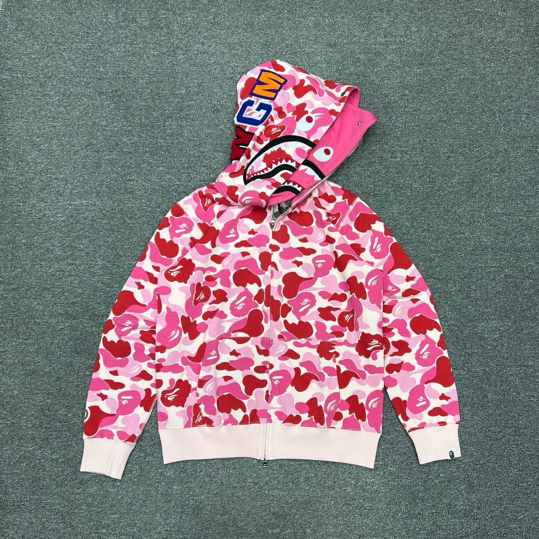 Bape Shark Hoodie"red'