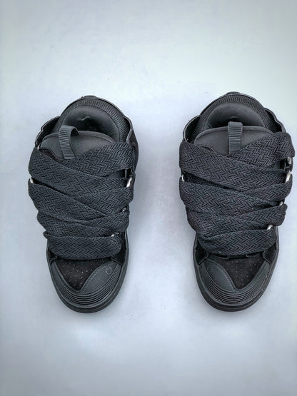 Lanvin Curb Sneakers 'Black Glitter Spray'