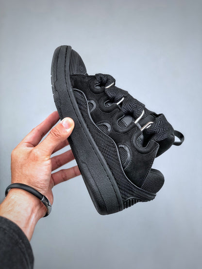 Lanvin Curb Sneakers 'Black Glitter Spray'