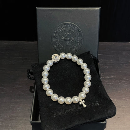 CHROME HEARTS Cross Pearl Bracelet