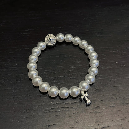 CHROME HEARTS Cross Pearl Bracelet