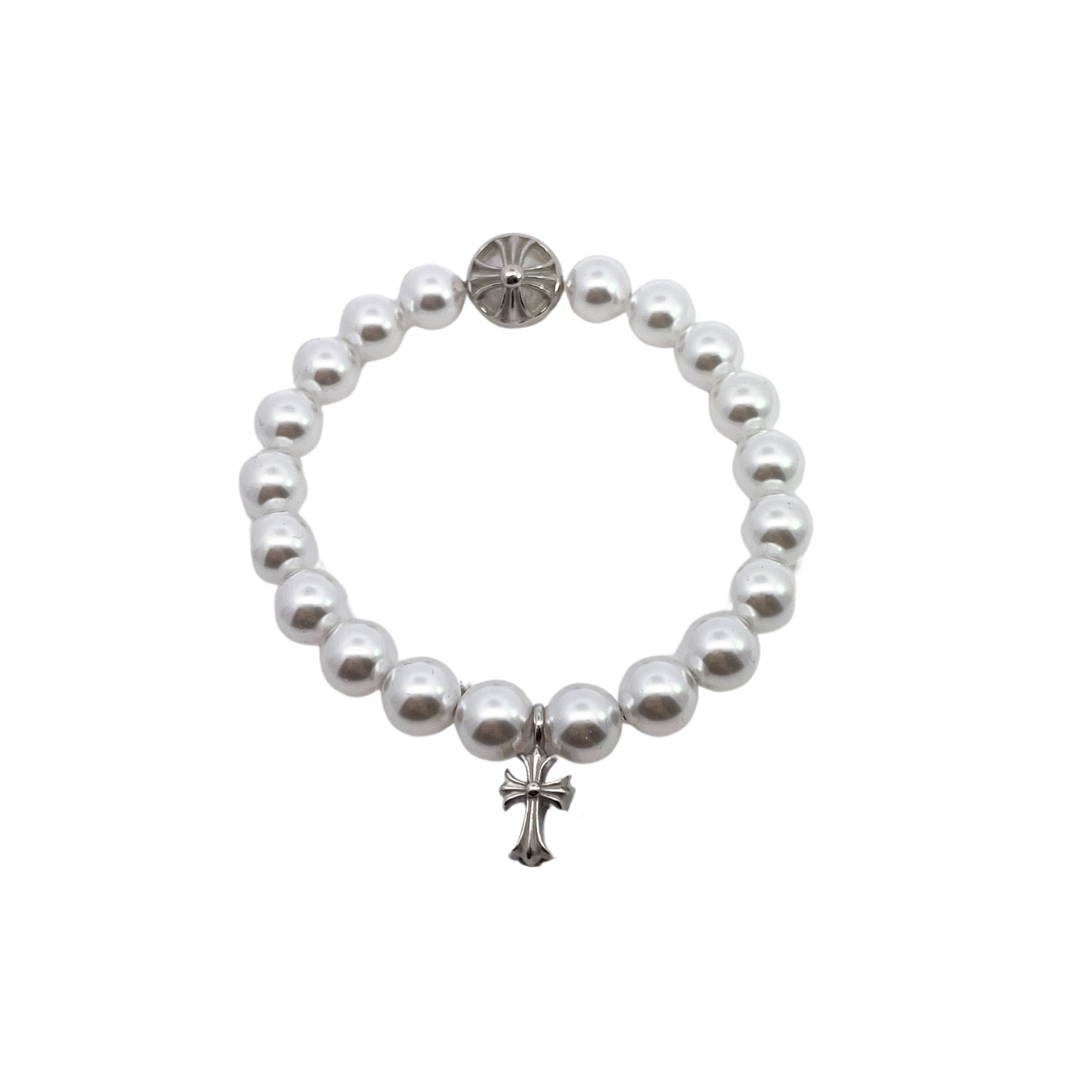CHROME HEARTS Cross Pearl Bracelet