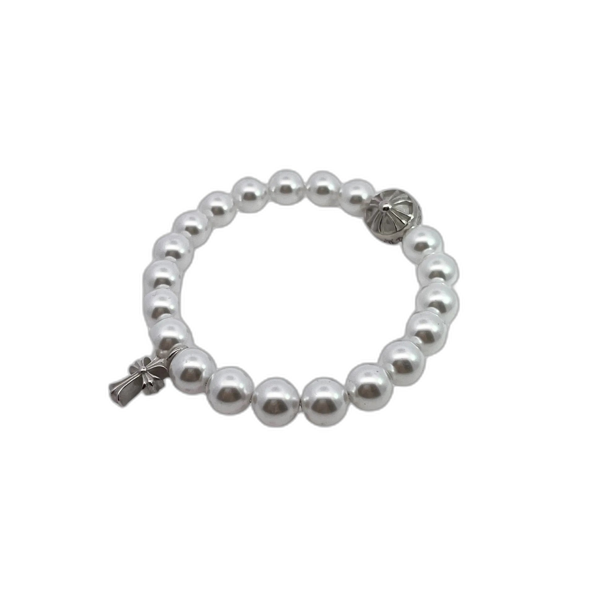 CHROME HEARTS Cross Pearl Bracelet