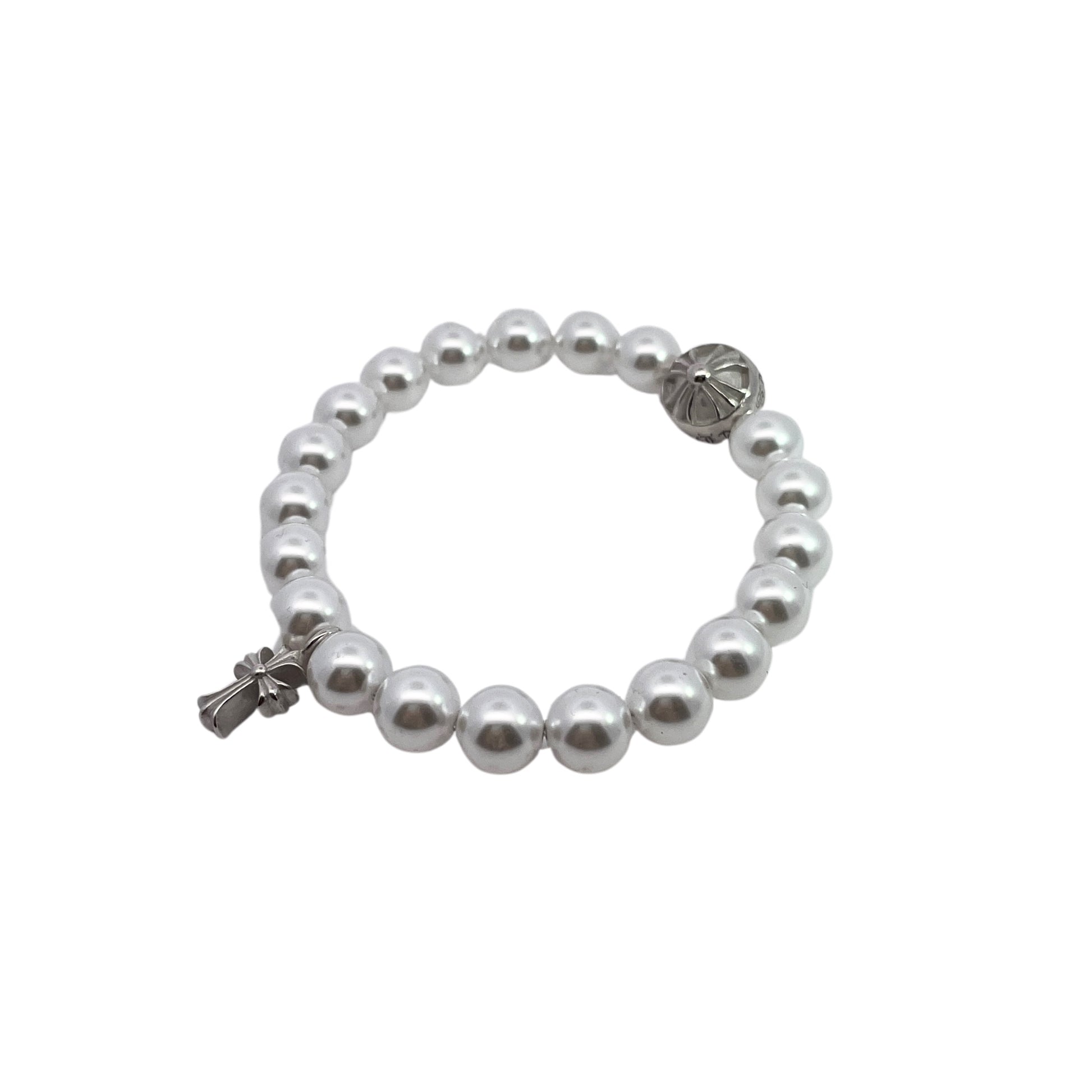 𝐂𝐡𝐫𝐨𝐦𝐞 𝐡𝐞𝐚𝐫𝐭𝐬 Pearl Cross Bracelet