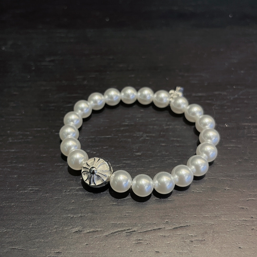 CHROME HEARTS Cross Pearl Bracelet