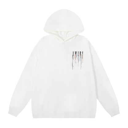Amiri Embroidered Paint-Drip Hoodie