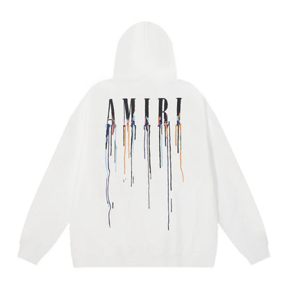Amiri Embroidered Paint-Drip Hoodie