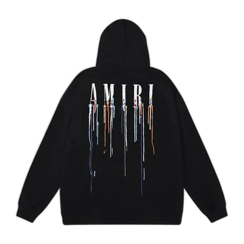 Amiri Embroidered Paint-Drip Hoodie