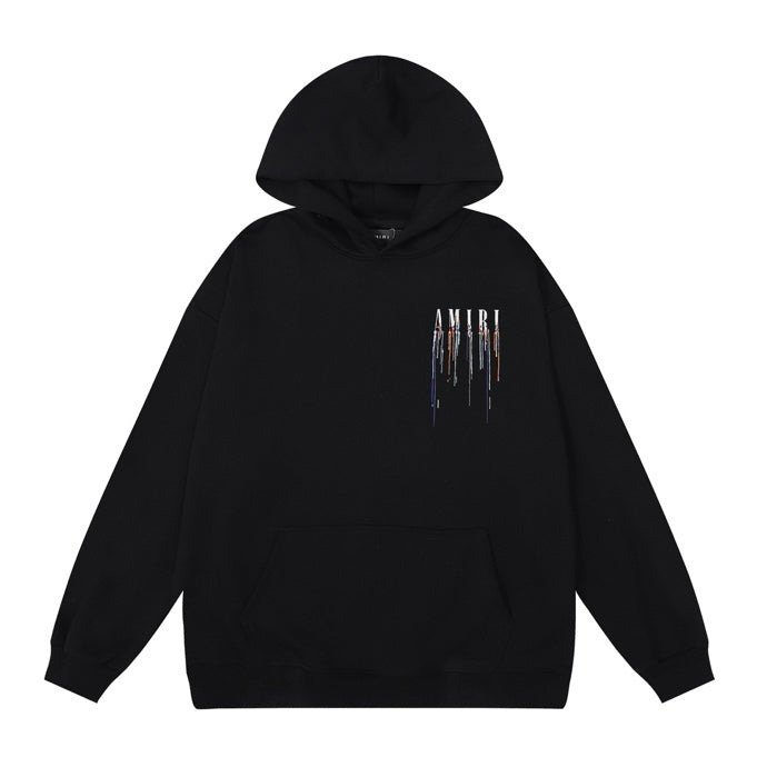 Amiri Embroidered Paint-Drip Hoodie