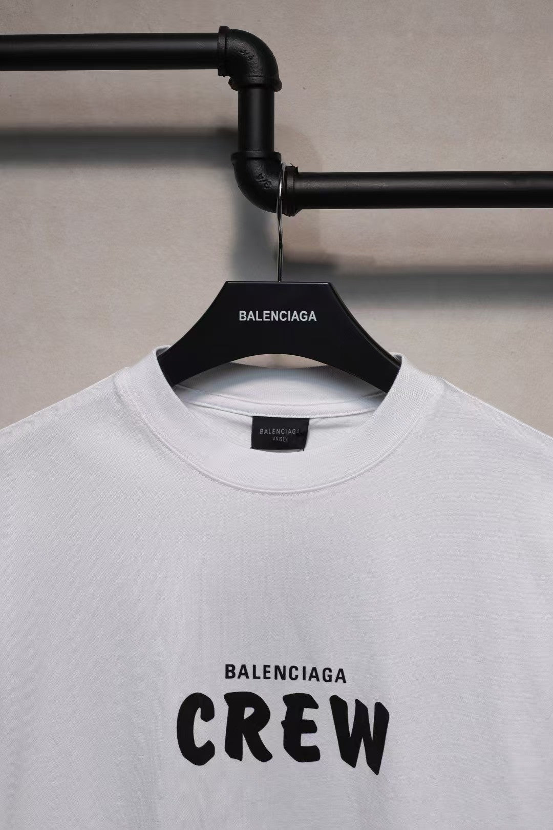 Balenciaga Crew Alphabet Printing Short Sleeve 'White'