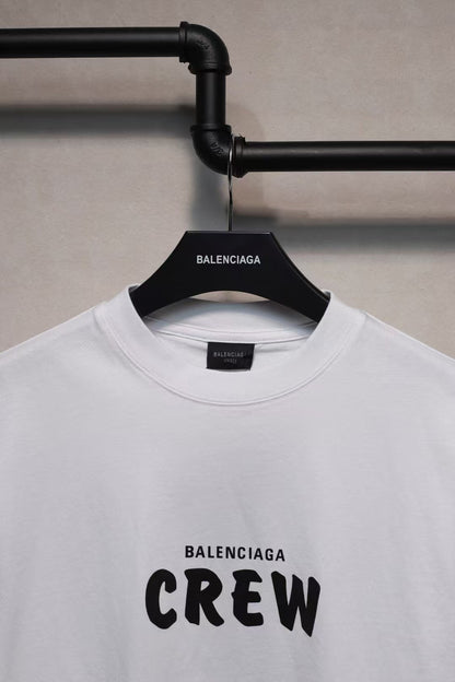 Balenciaga Crew Alphabet Printing Short Sleeve 'White'