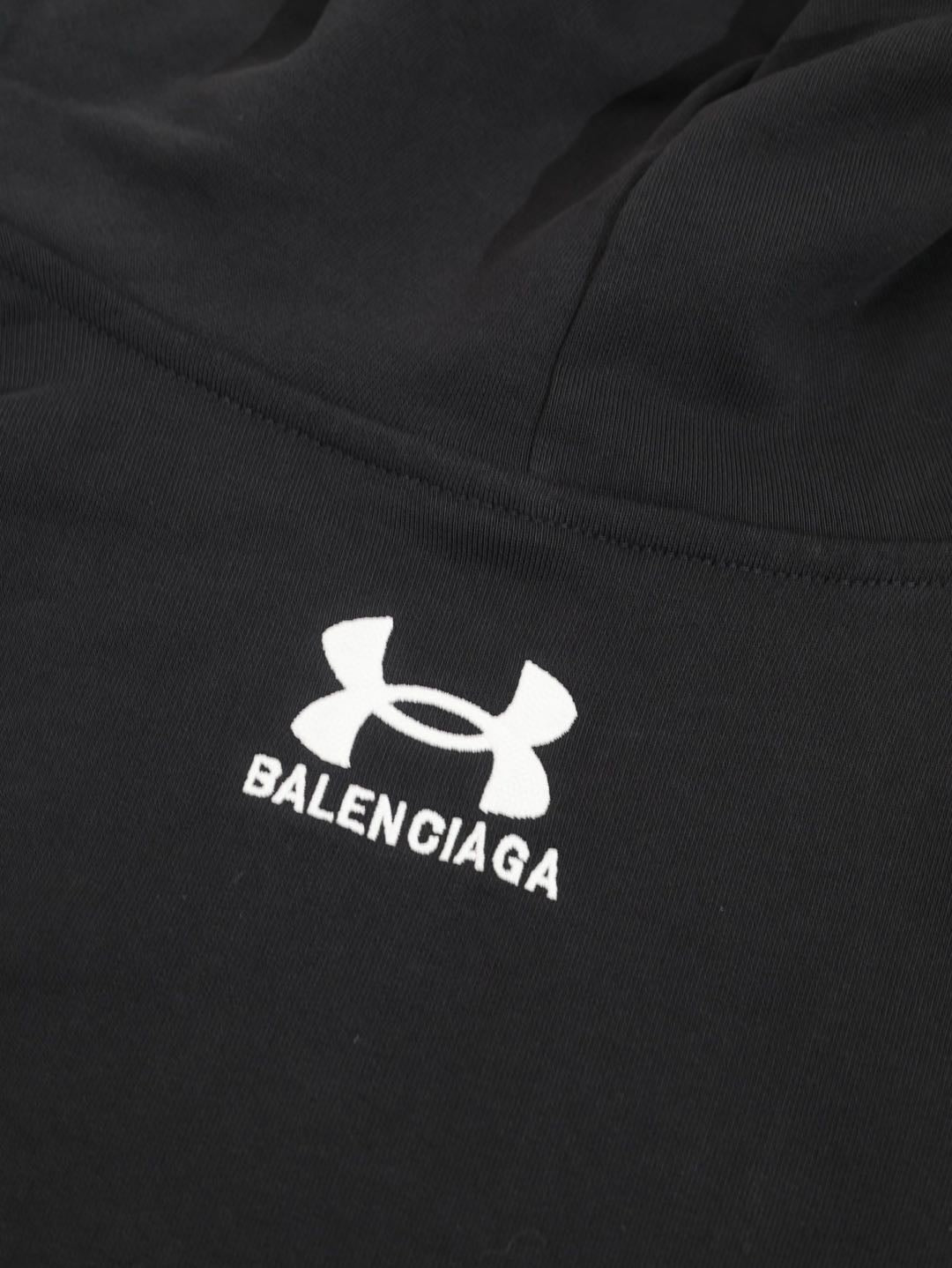 Balenciaga x Under Armour Zip-Up Hoodie 'Black White'